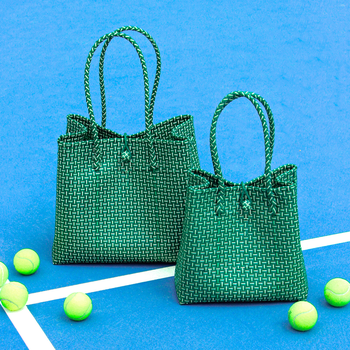 Toko Bazaar Woven Tote Bag In Green