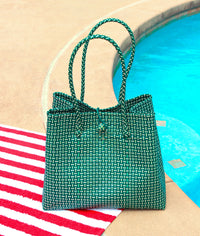 Toko Bazaar Woven Tote Bag In Green