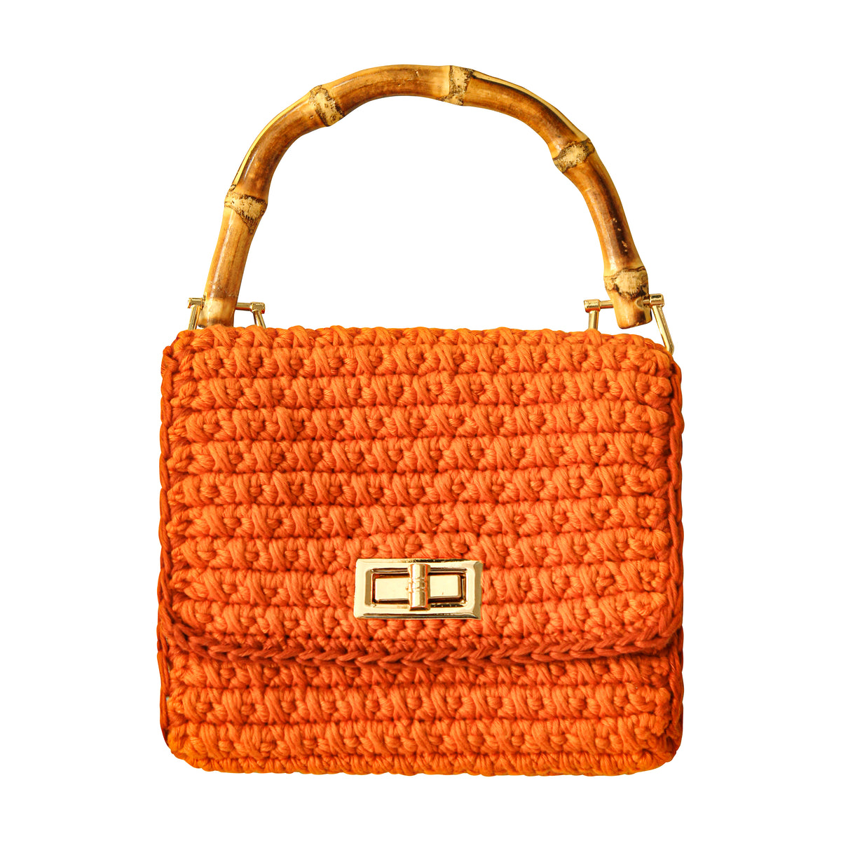 AIRMAIL Mini Crochet Handbag In Orange