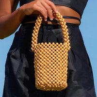 Sac seau en perles de bois ALILA