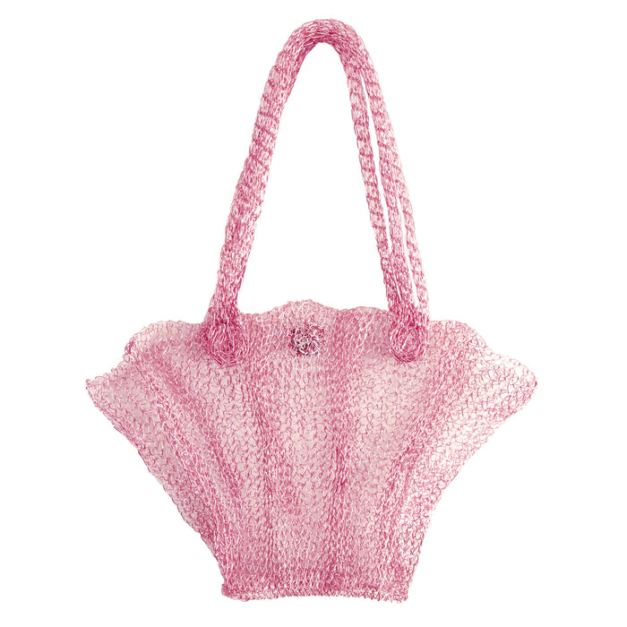 The Arus Mesh Wire  Bag in Pink