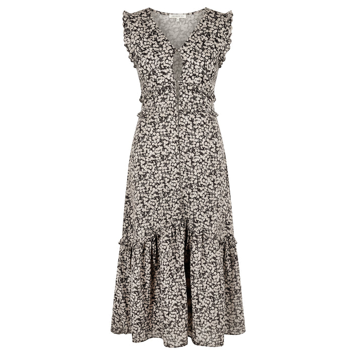 The Black Cherry Cotton Midi Vacation Dress