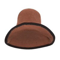 BLOOM LINE Chapeau de soleil au crochet en marron foncé 