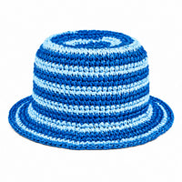 Brigitte Handwoven Raffia Sun Hat in Blue