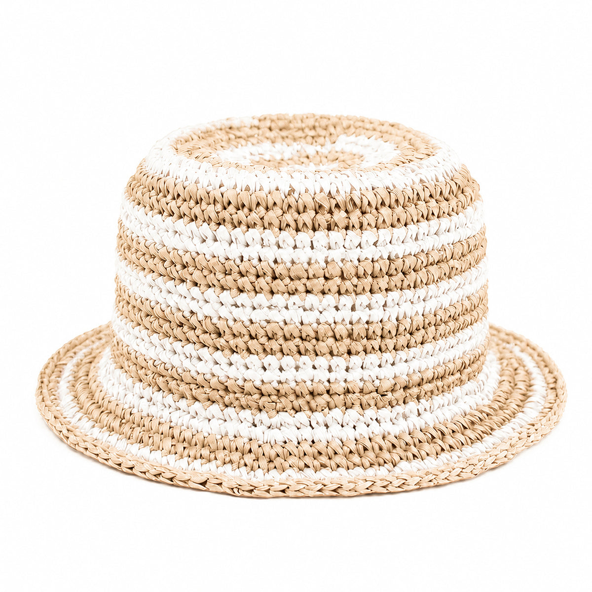 Brigitte Handwoven Raffia Sun Hat in White