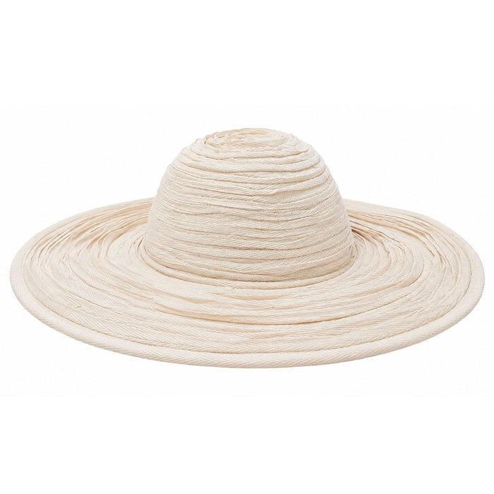 Chantilly Sculptural Jute Sun Hat In Off White