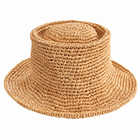 Alir Woven Raffia Sun Hat in Beige