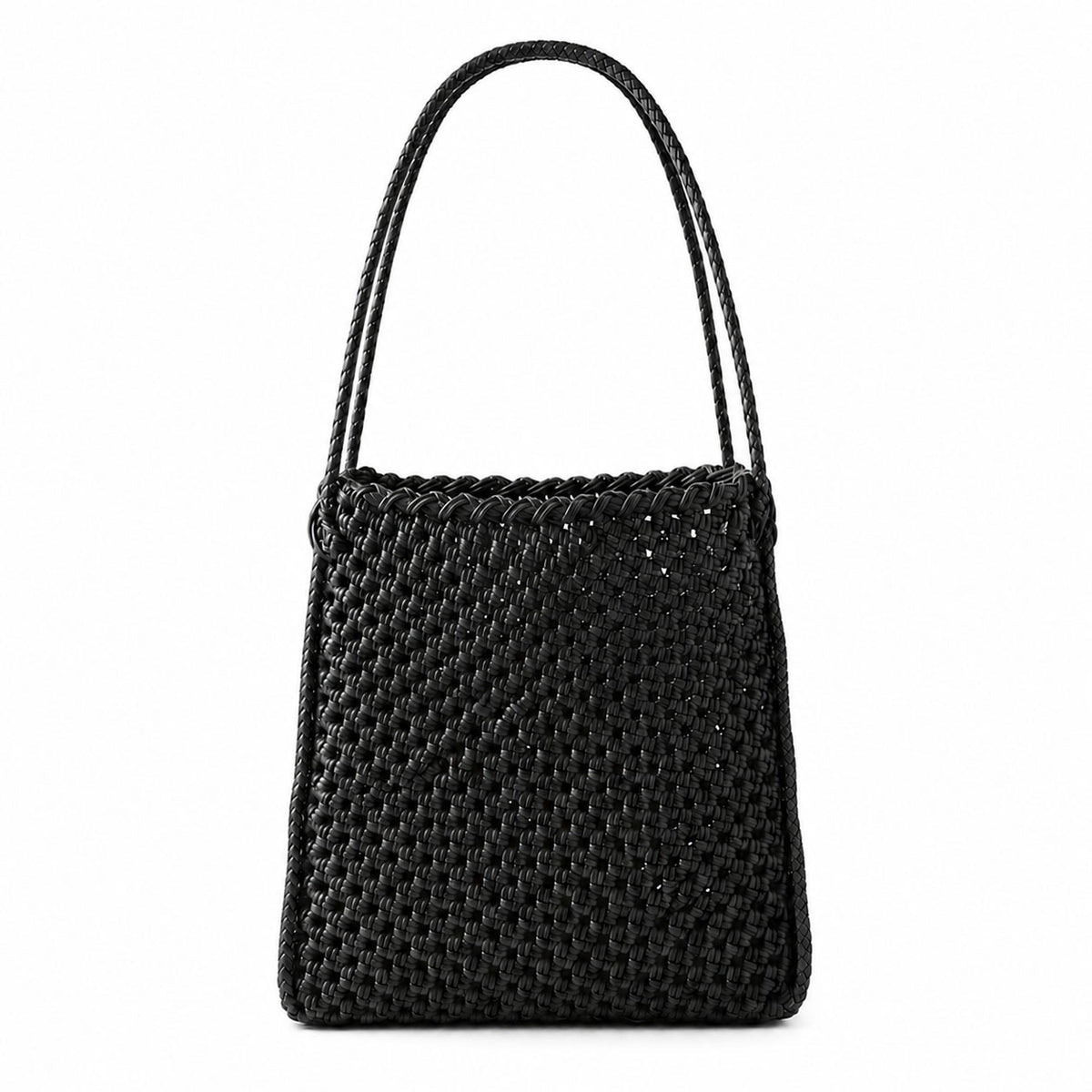 Julian Recycled Market Tote Bag In Black