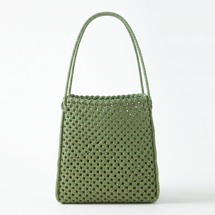 Julian Recycled Market Tote Bag In Sage Green