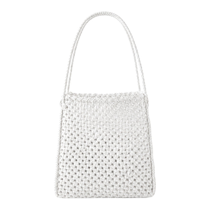 Julian Recycled Market Tote Bag In White