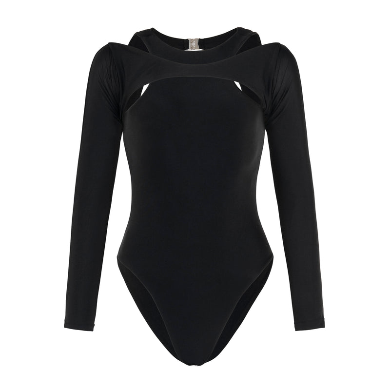 JUPITER Open-back Recycled Two-piece Swimsuit In Black
