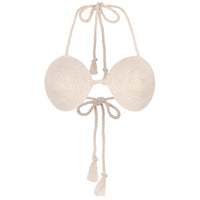 LEIA - Haut soutien-gorge en corde de coton - Blanc cassé