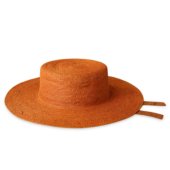 LOLI Jute Hat in Terracotta Brown