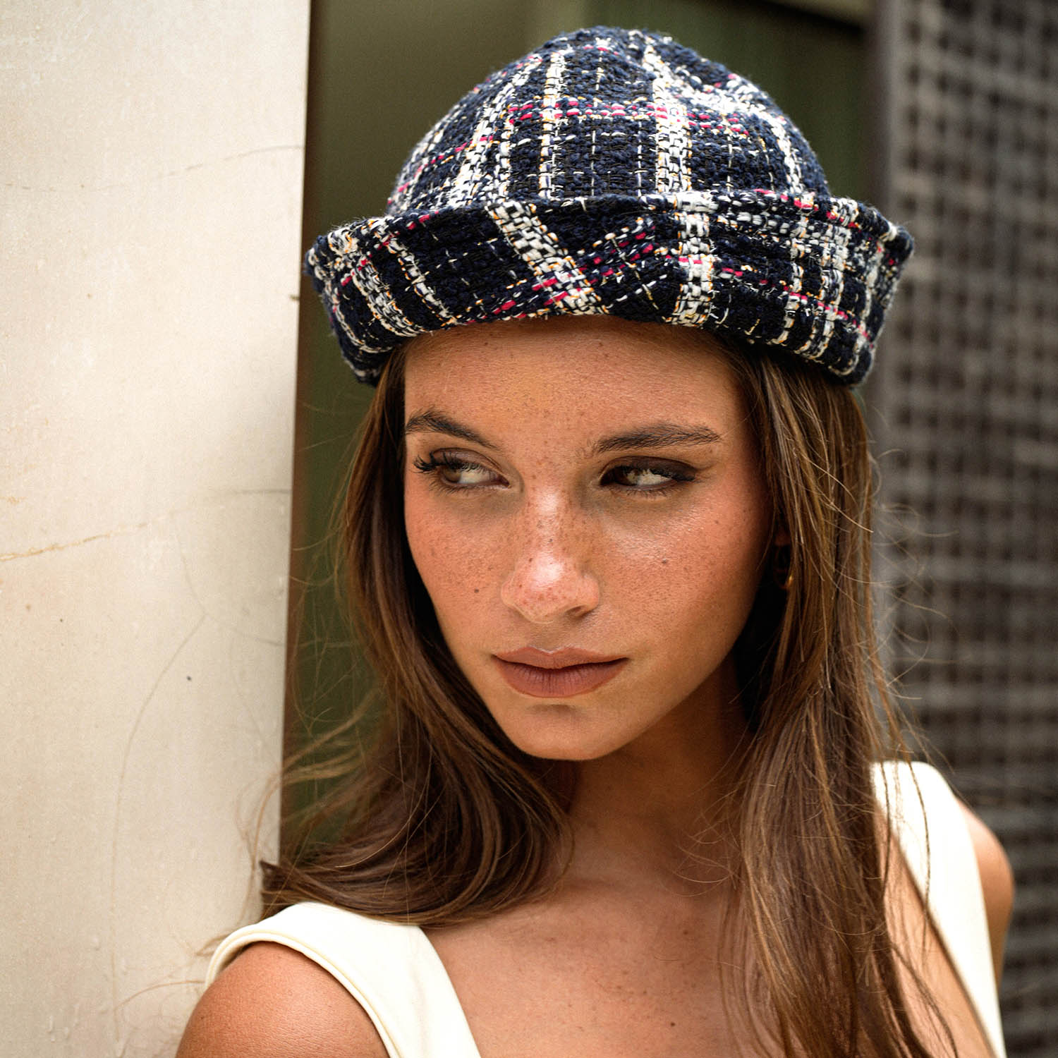 The Olive Sailor Hat in Black Tweed – BrunnaCo