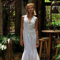 Seruni Embroidered Mermaid Maxi Dress