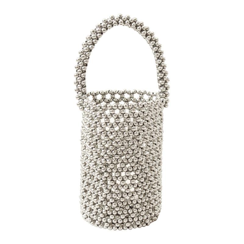 Introducing SILVA, the ultra-desirable bucket bag with the Bali X Cali-infused style. Feel nature’s energy in the palm of your hand as you tote the SILVA Metallic Beads Bucket bag on a sunny day at the beach.&nbsp;The shimmering metallic beads reflect the sunlight, creating a beautiful play of light and color.