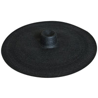 The Solana Oversized Straw Hat In Black