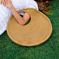 The Solo Cocco Jute Bag With Gold Chain