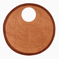 The Solo Walnut Jute Straw Bag In Brown