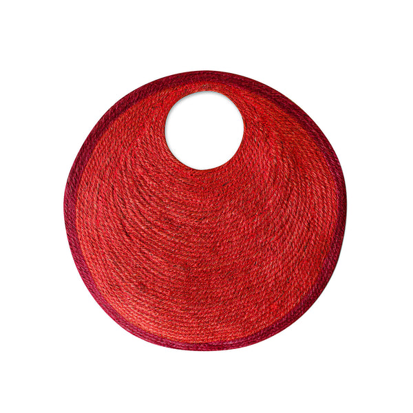 The Solo Tomato Large Jute Bag In Red
