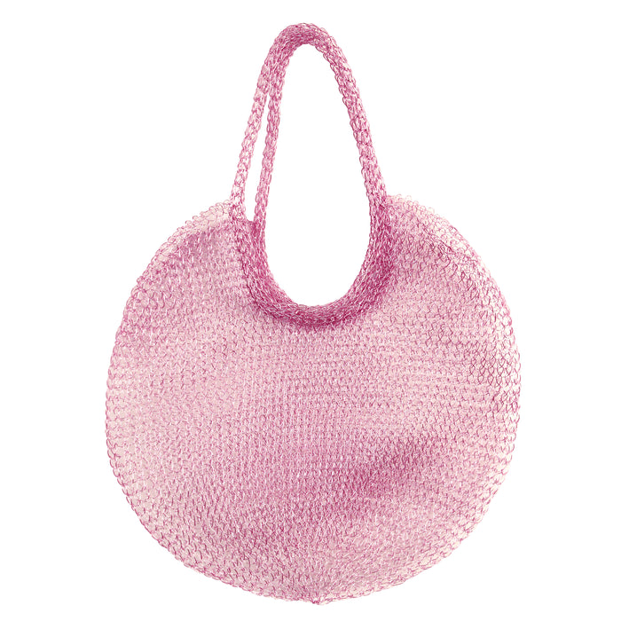 The Sol Mesh Wire Tote Bag in Pink