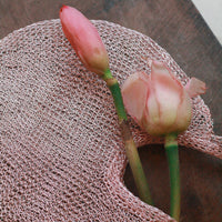 The Sol Mesh Wire Tote Bag in Pink