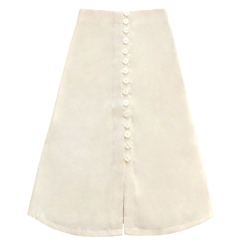 ULURU Button-down Skirt In Off-white