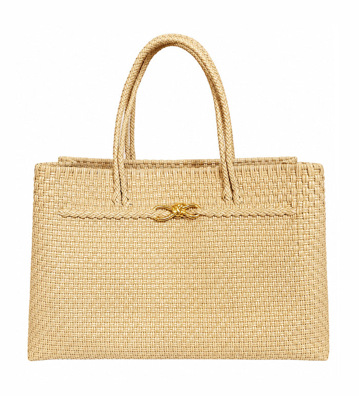 The Uma Recycled Beach Tote Bag In Sand Beige