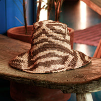 The Zenda Wide Brim Raffia Rancher Hat In Brown