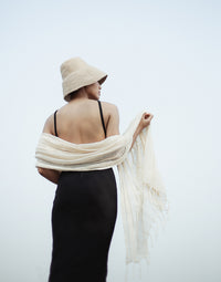 Blanco Hand-loomed Raw Cotton Scarf