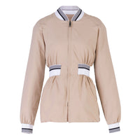 Kamala Recycled Windbreaker Eco-friendly Bomber Jacket in Beige