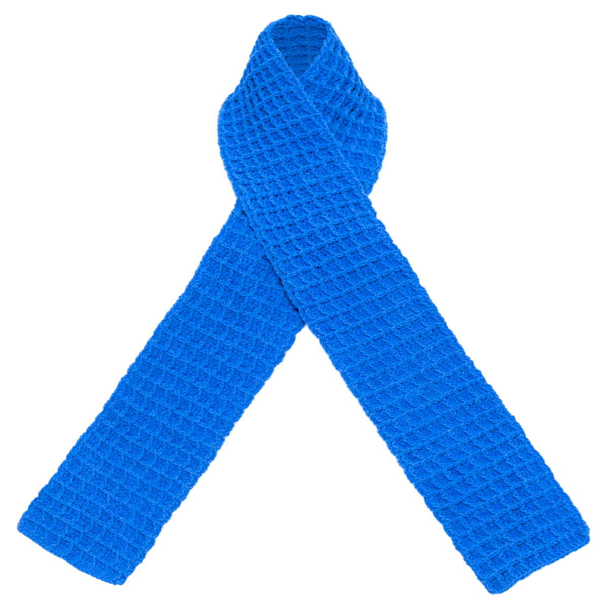 BrunnaCo's WAFFLE Crochet Scarf in Blue  has a cozy and buttery-soft texture that makes you want to wear it everywhere when the temperature gets cold. It's hand-crocheted in waffle pattern with sumptuous cotton yarn by our female artisans in Java who put so much love into this piece. Wrap it around your neck twice or let it drape loosely over the lapels of your coat.